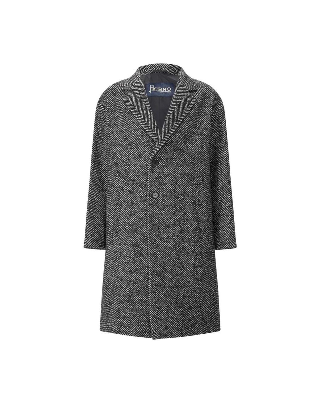 Herno Gray Single-Breasted Coats for men