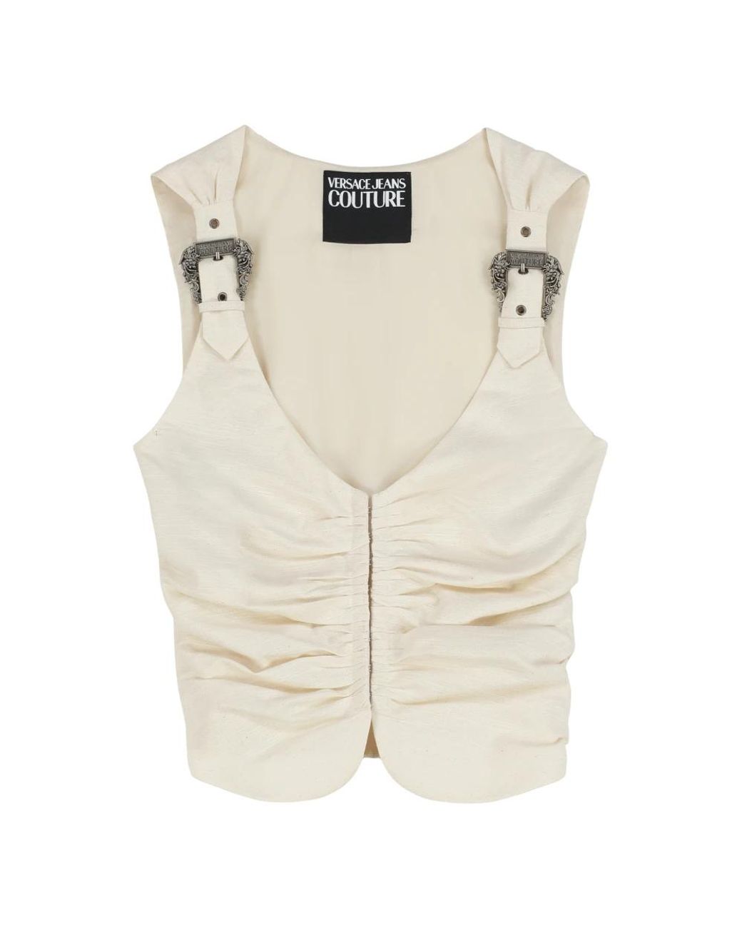 Versace Jeans Couture Natural Sleeveless Tops