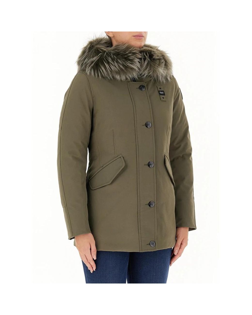 Winter Jackets Blauer de color Green