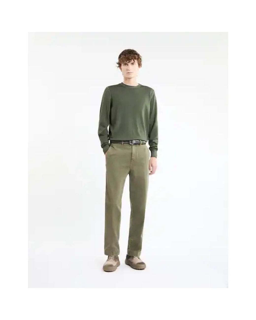 Fay Green Round-Neck Knitwear for men