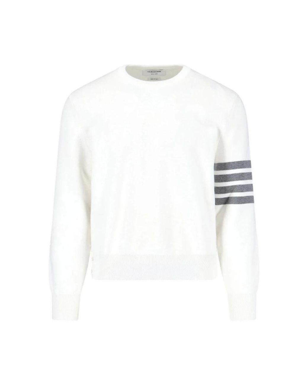Thom Browne White Round-Neck Knitwear for men