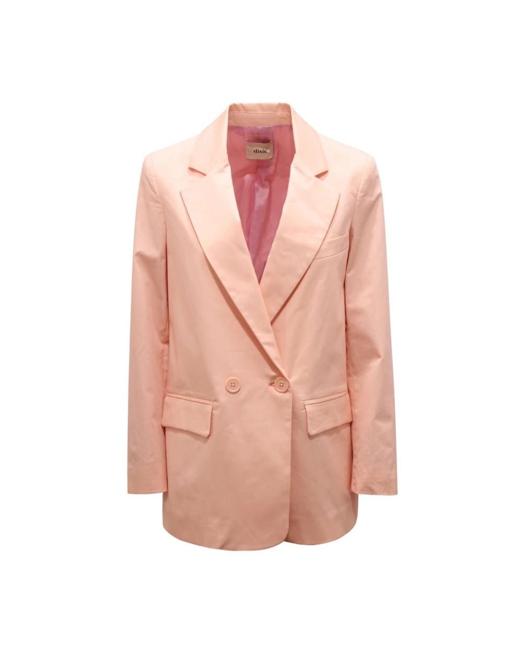 Dixie Jassen ,Roze ,Wol Oversized Double-Breasted Wollen Jas in het Pink