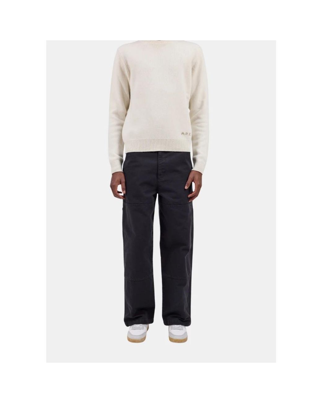 A.P.C. White Round-Neck Knitwear for men