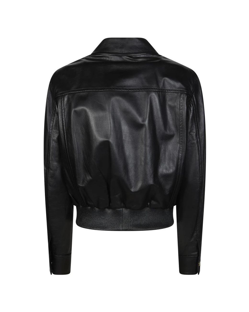 Max Mara Black Leather Jackets