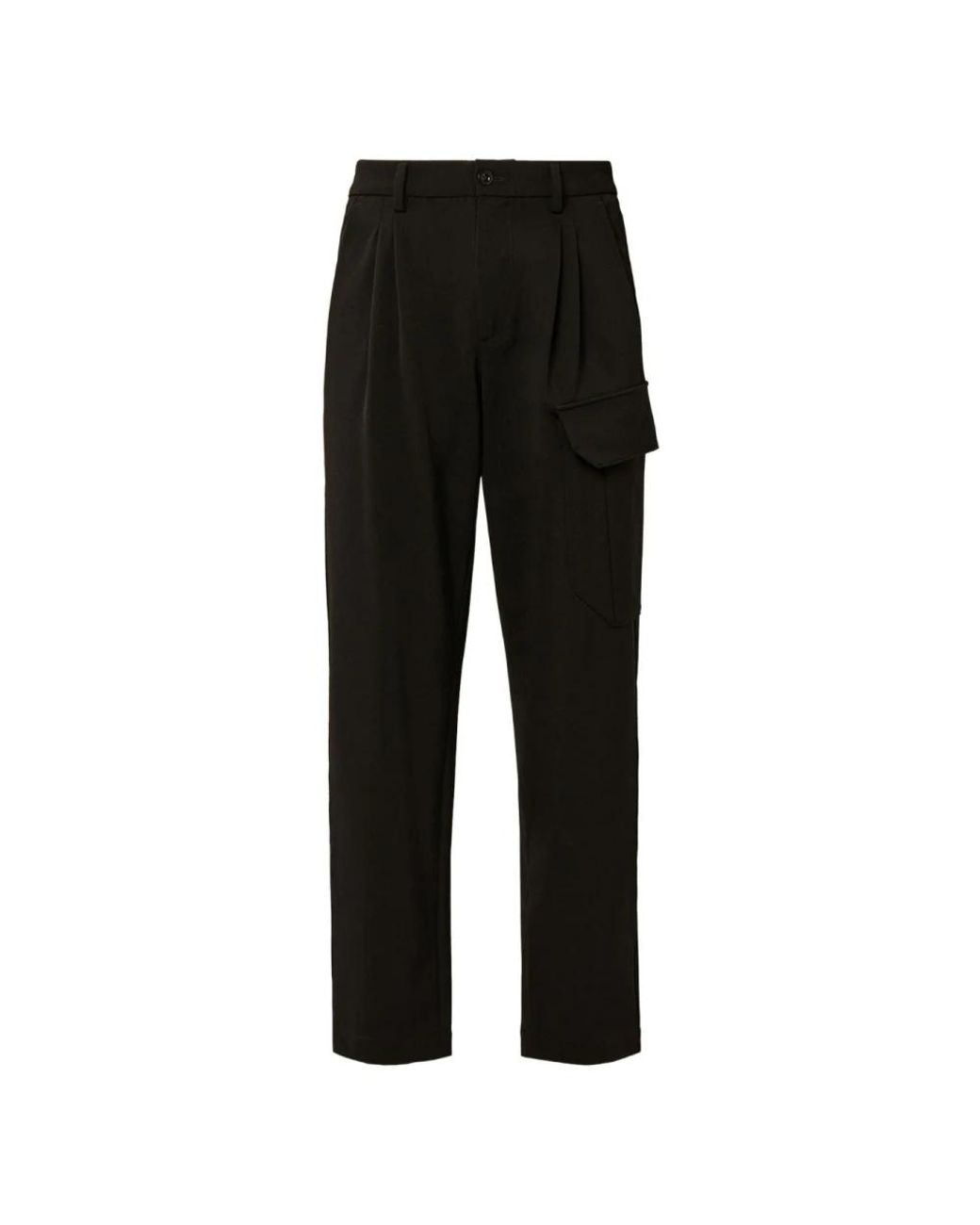 C P Company Black Straight Trousers for men