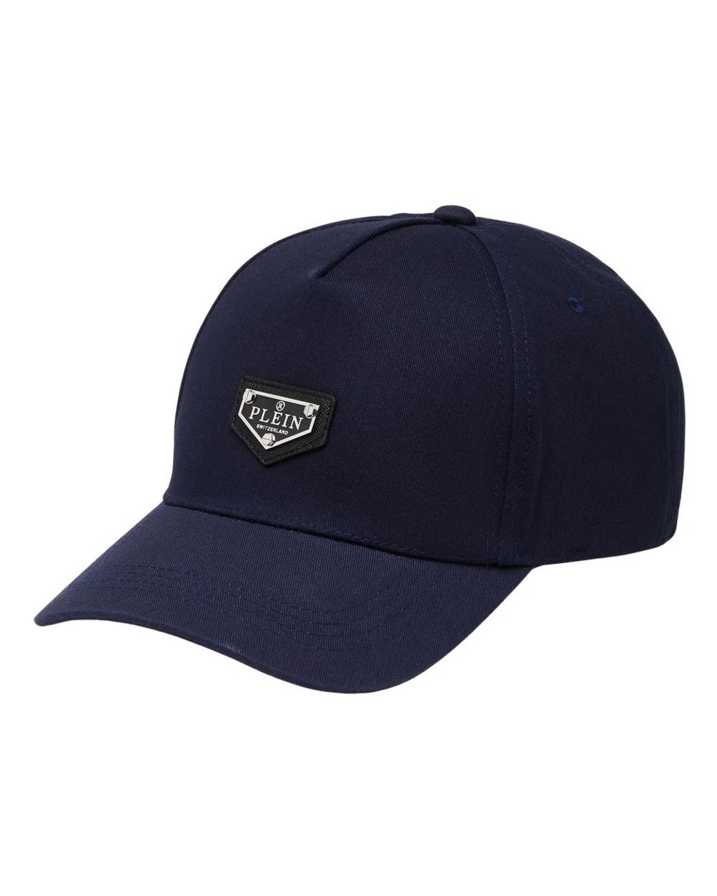 Philipp Plein Plaque Baseball Cap in het Blue