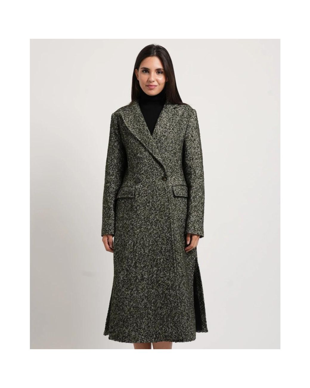 Fracomina Green Double-Breasted Coats