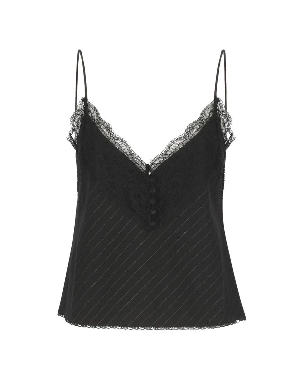 ANDAMANE Black Sleeveless Tops