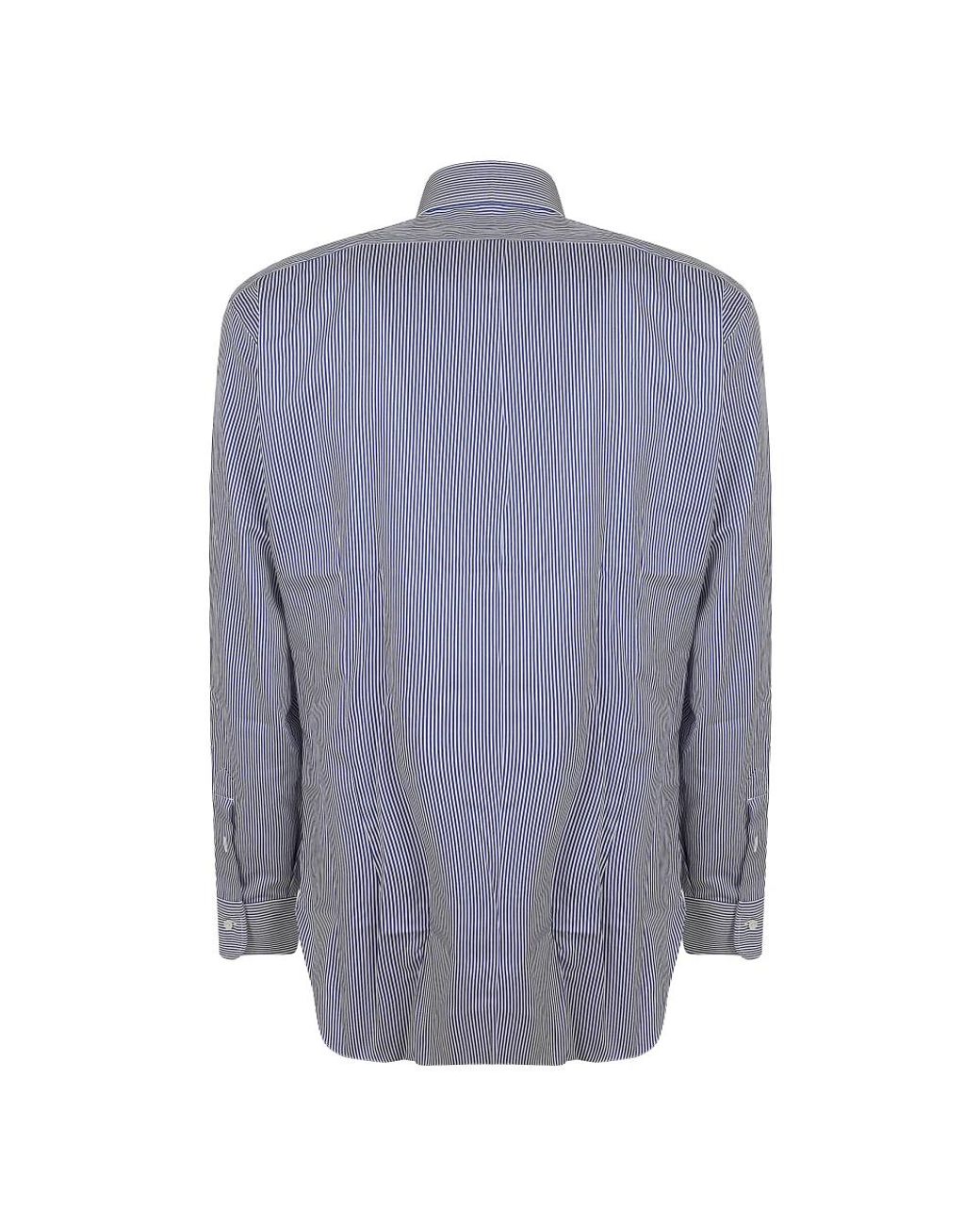 Barba Napoli Blue Formal Shirts for men