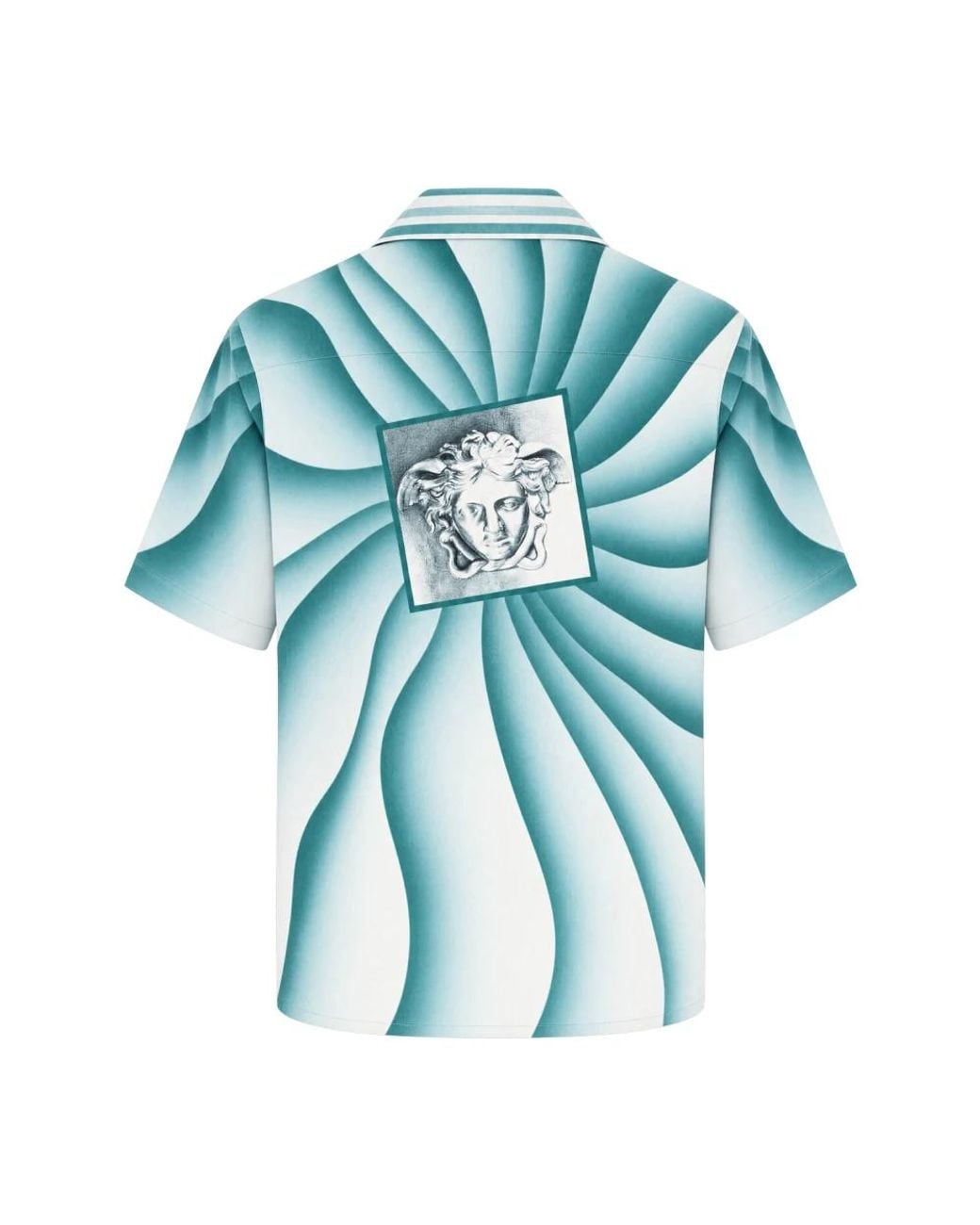 Versace Blue Short Sleeve Shirts for men