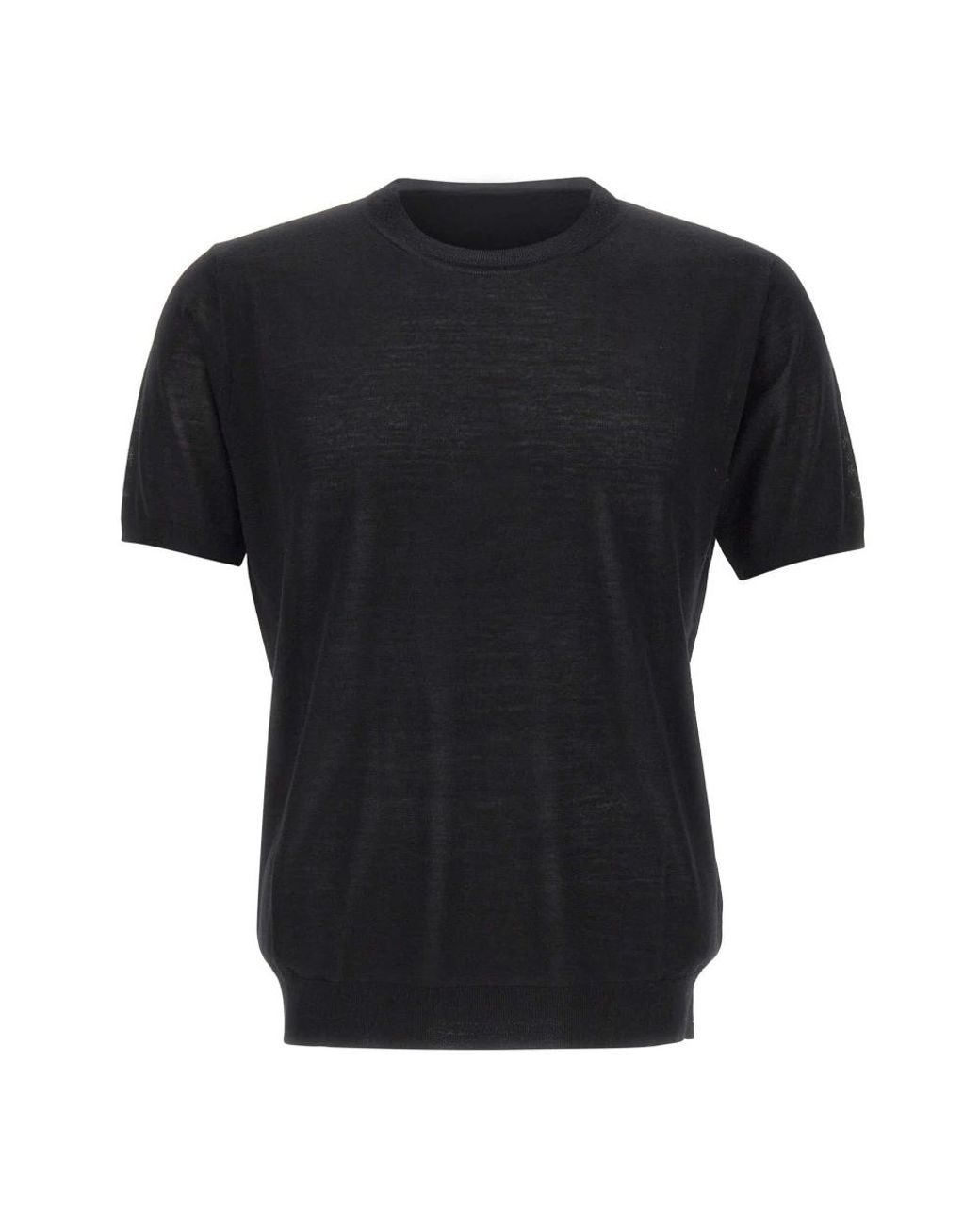 Kangra Black Round-Neck Knitwear for men
