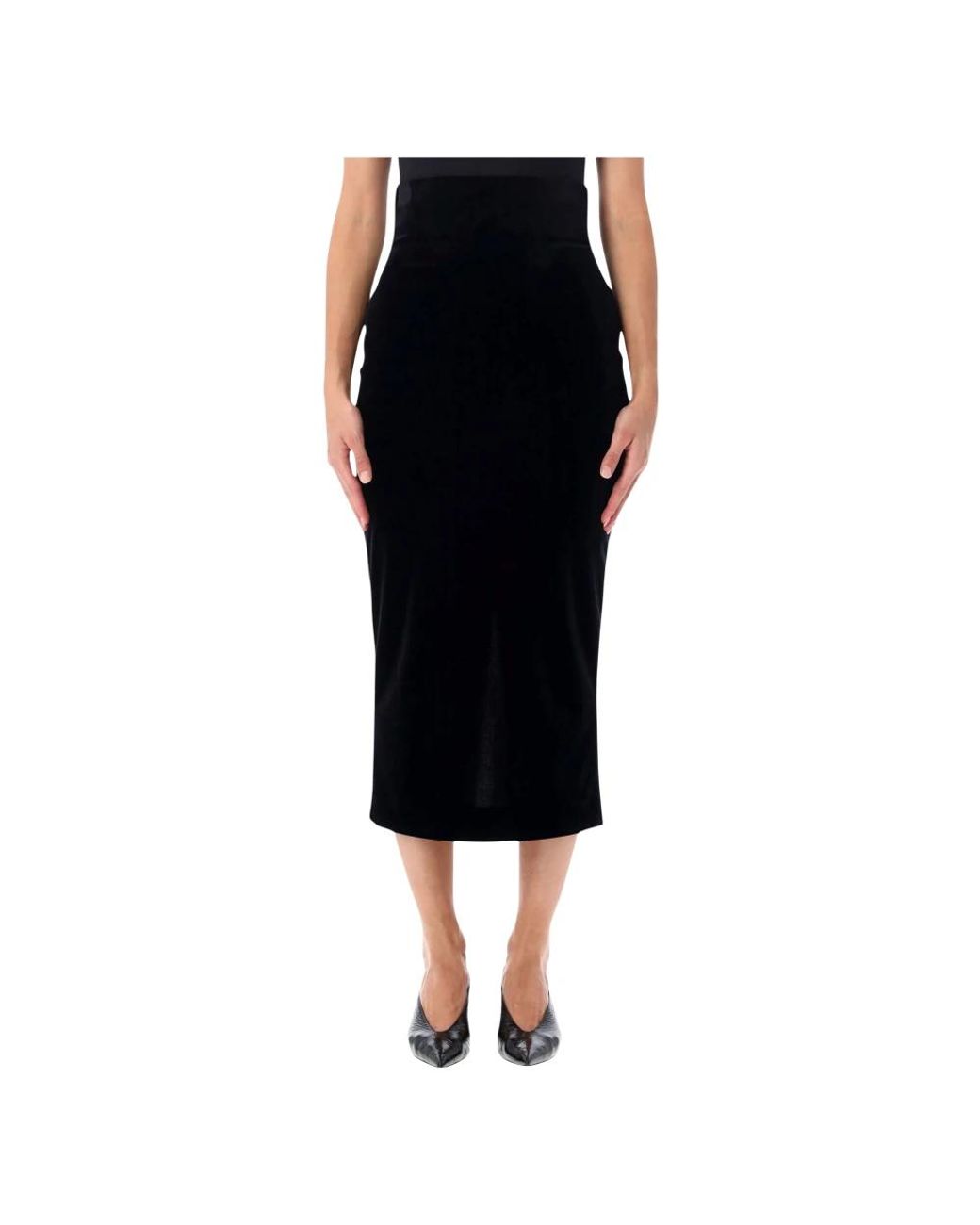 Alberta Ferretti Black Pencil Skirts