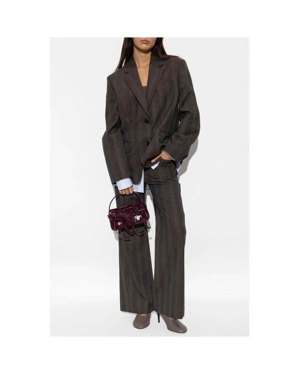 Acne Gray Wide Trousers