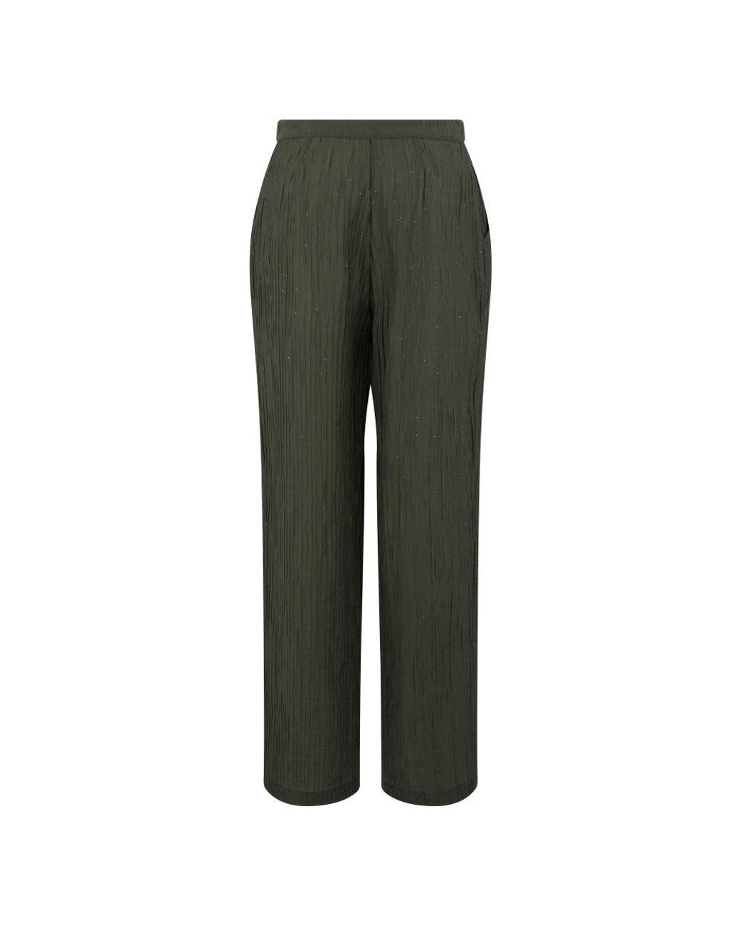 Emporio Armani Green Wide Trousers