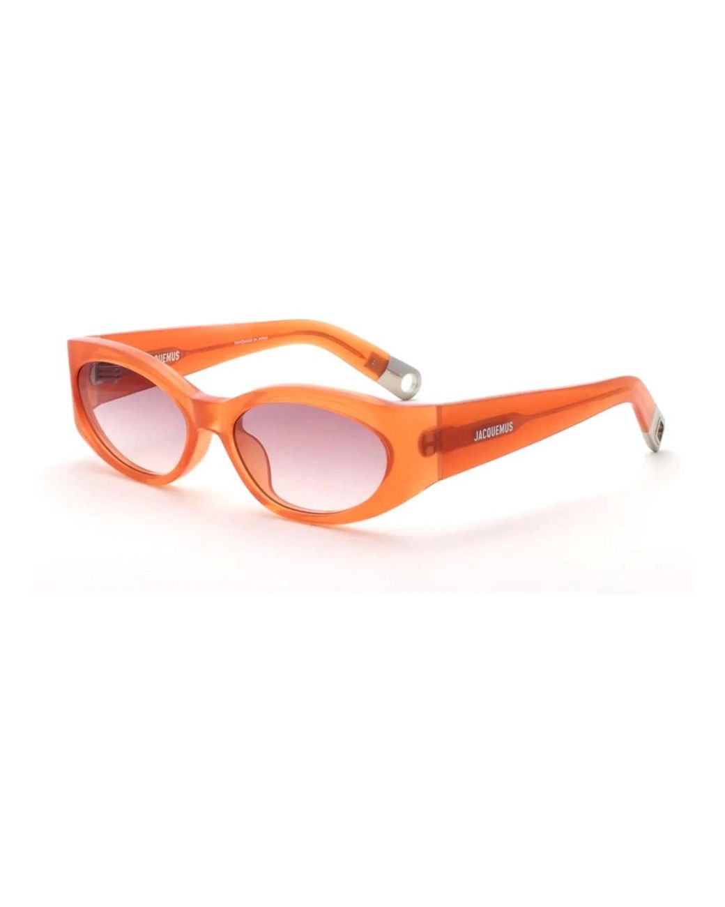 Jacquemus Accessoires ,Oranje ,Vrouwelijke Ovale Amber Rose Zonnebril in het Orange