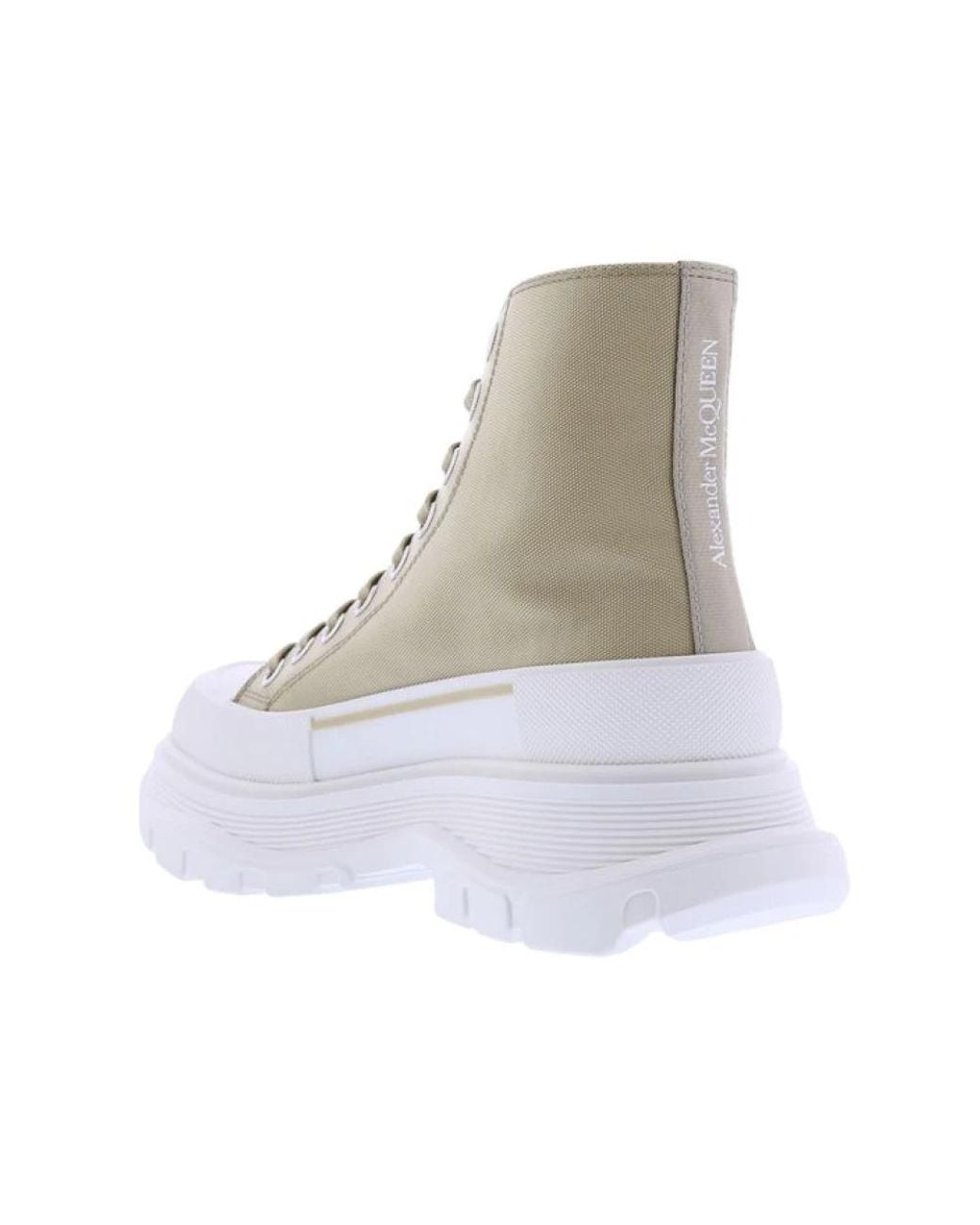 McQueen Gray Lace-Up Boots