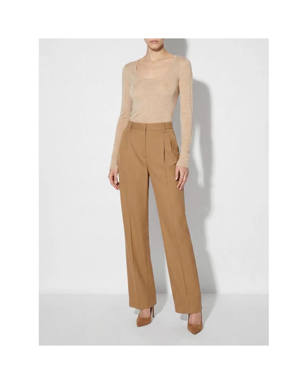 Elisabetta Franchi Natural Wide Trousers