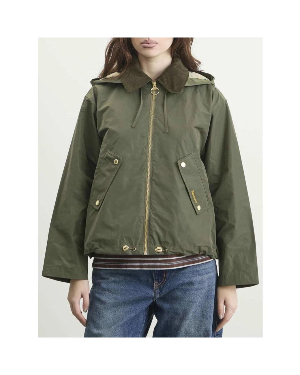 Barbour Weaver Showerproof Jacket in het Green