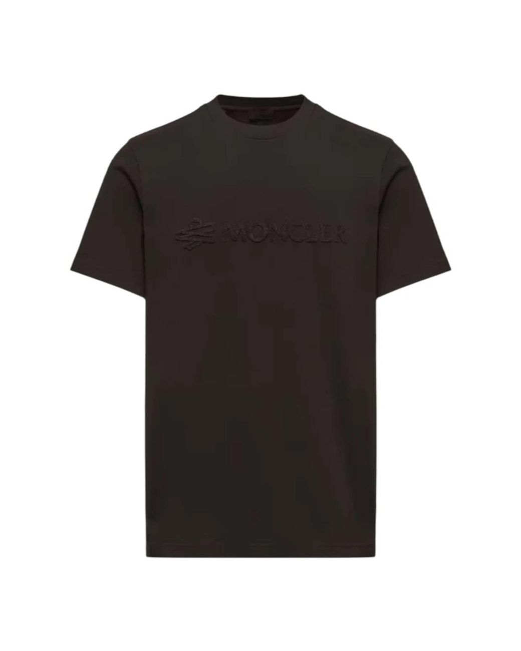 Moncler Katoenen T-Shirt Met Logo in het Black voor heren