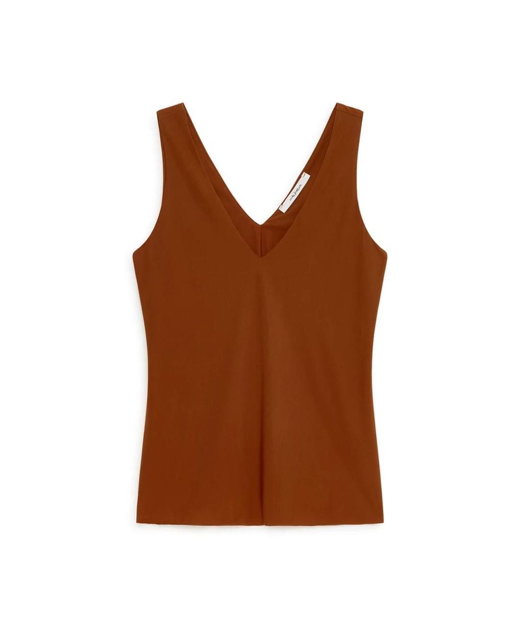 Maliparmi Brown Sleeveless Tops