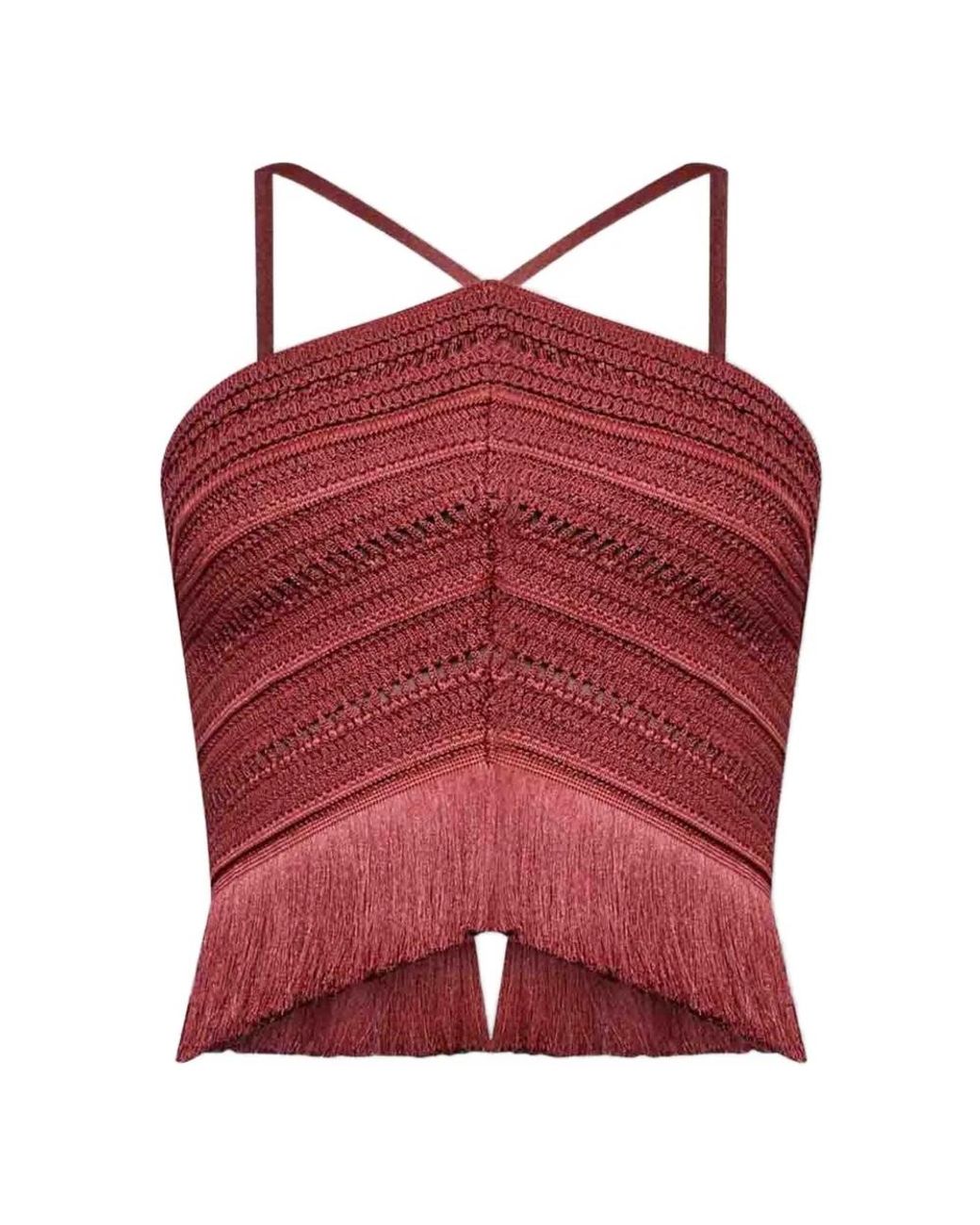 PATBO Red Sleeveless Tops