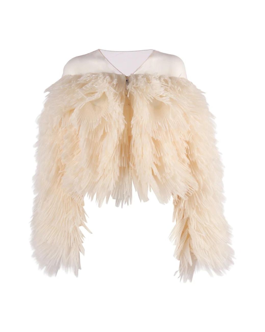 Elisabetta Franchi Natural Faux Fur & Shearling Jackets