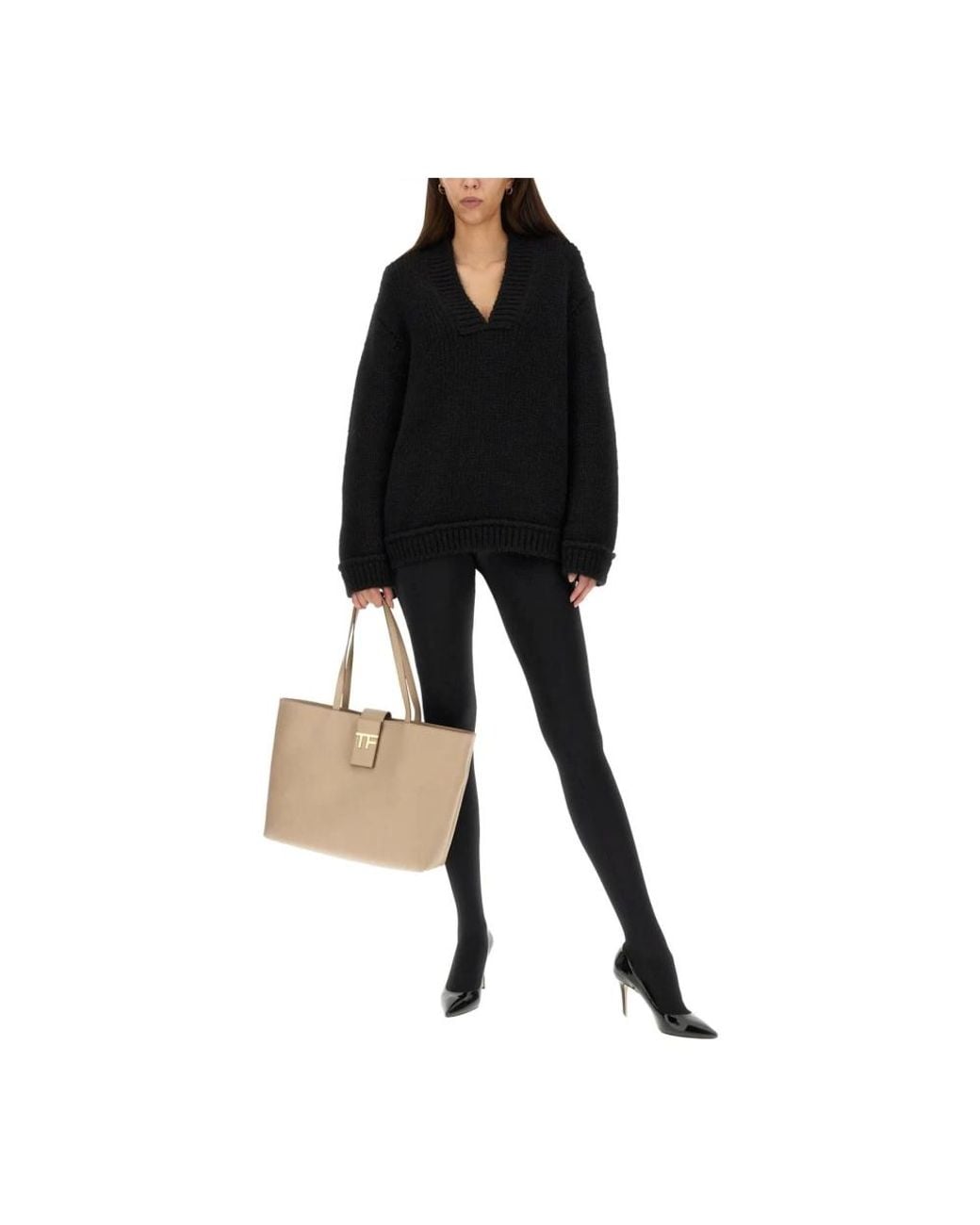 Tom Ford Black V-Neck Knitwear
