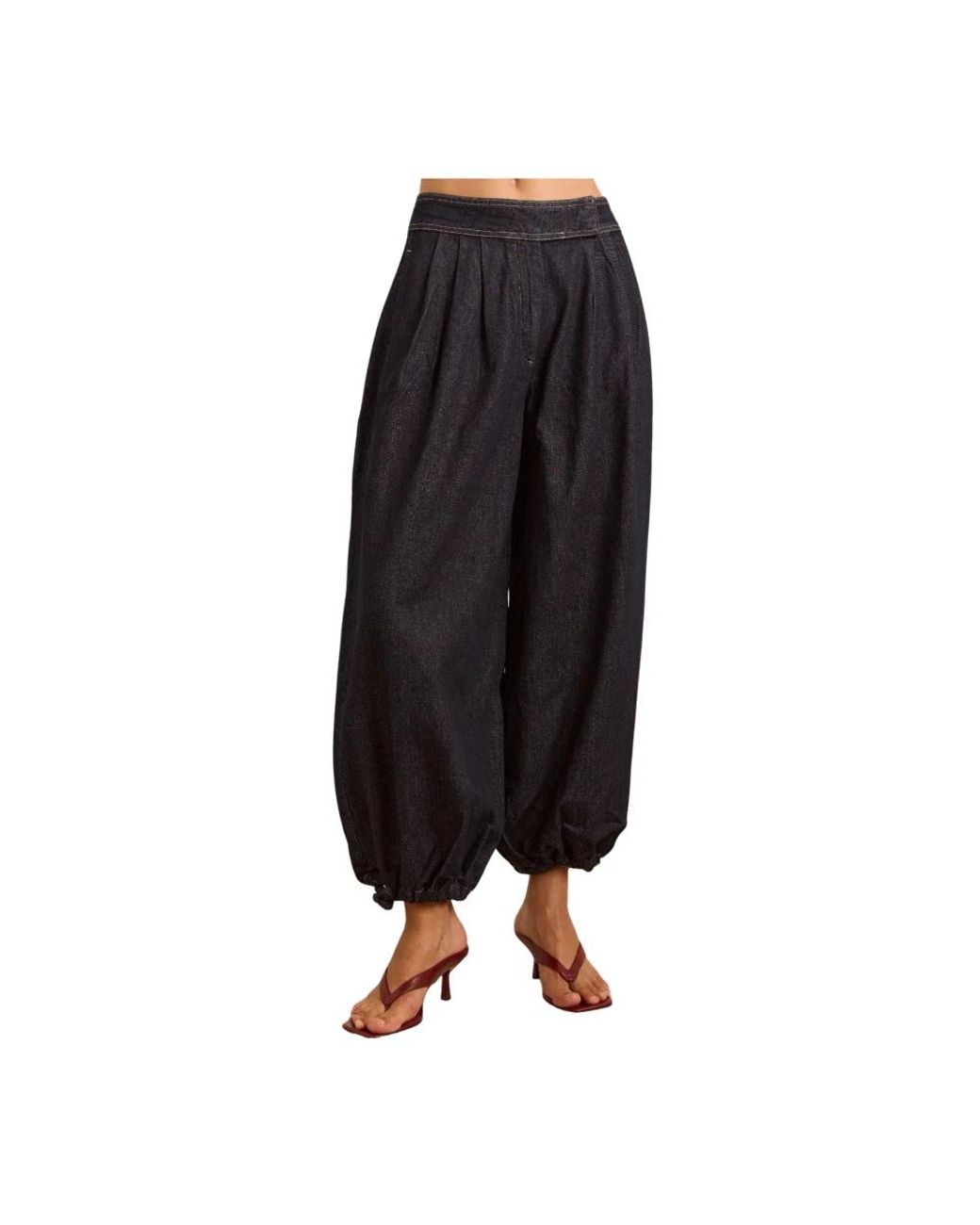Damson Madder Black Wide Jeans