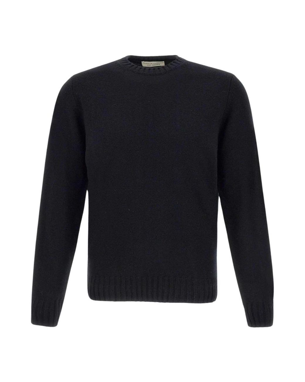 FILIPPO DE LAURENTIIS Blue Round-Neck Knitwear for men
