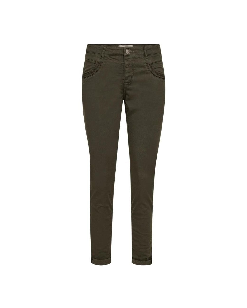 Mos Mosh Green Slim-Fit Trousers