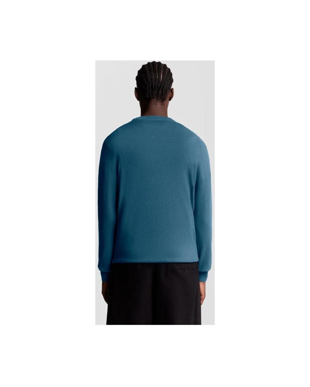 Lyle & Scott Blue Round-Neck Knitwear for men