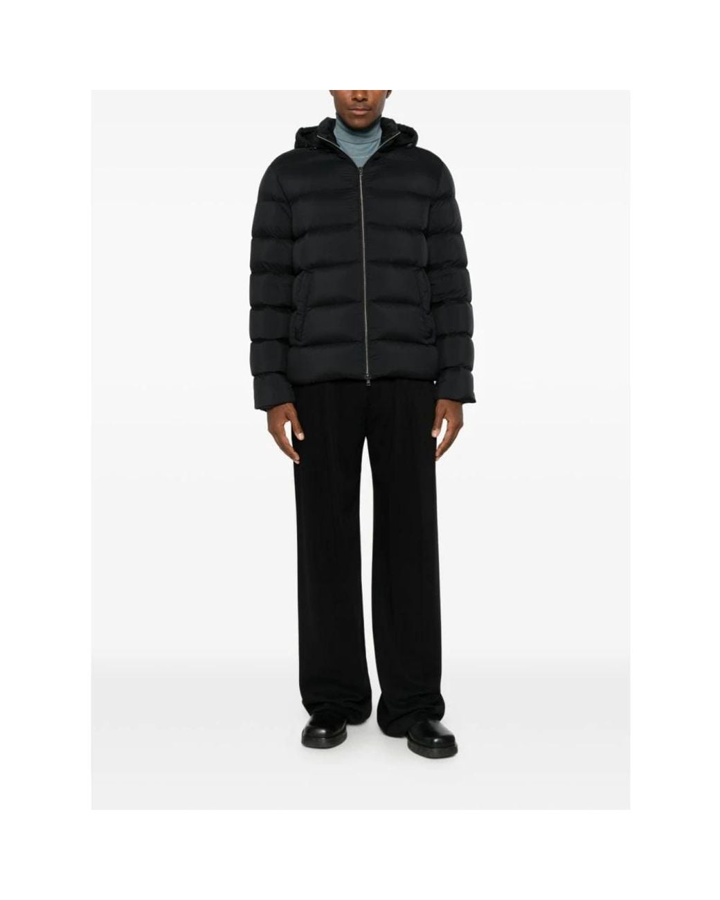 Winter Jackets Herno de hombre de color Black