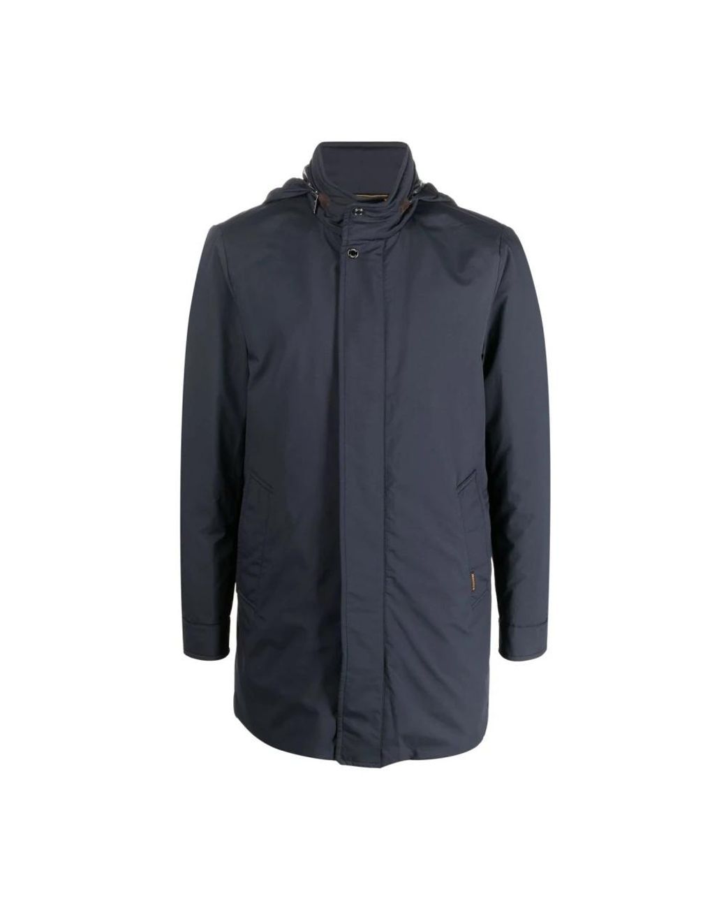 Moorer Blue Single-Breasted Coats for men