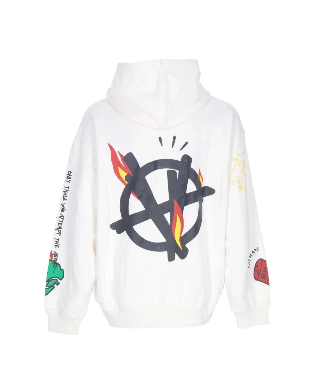 Acupuncture White Hoodies for men