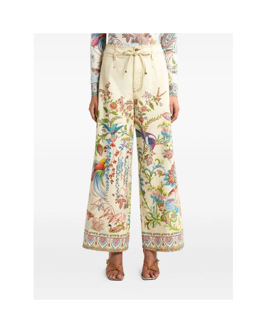 Etro Yellow Wide Trousers