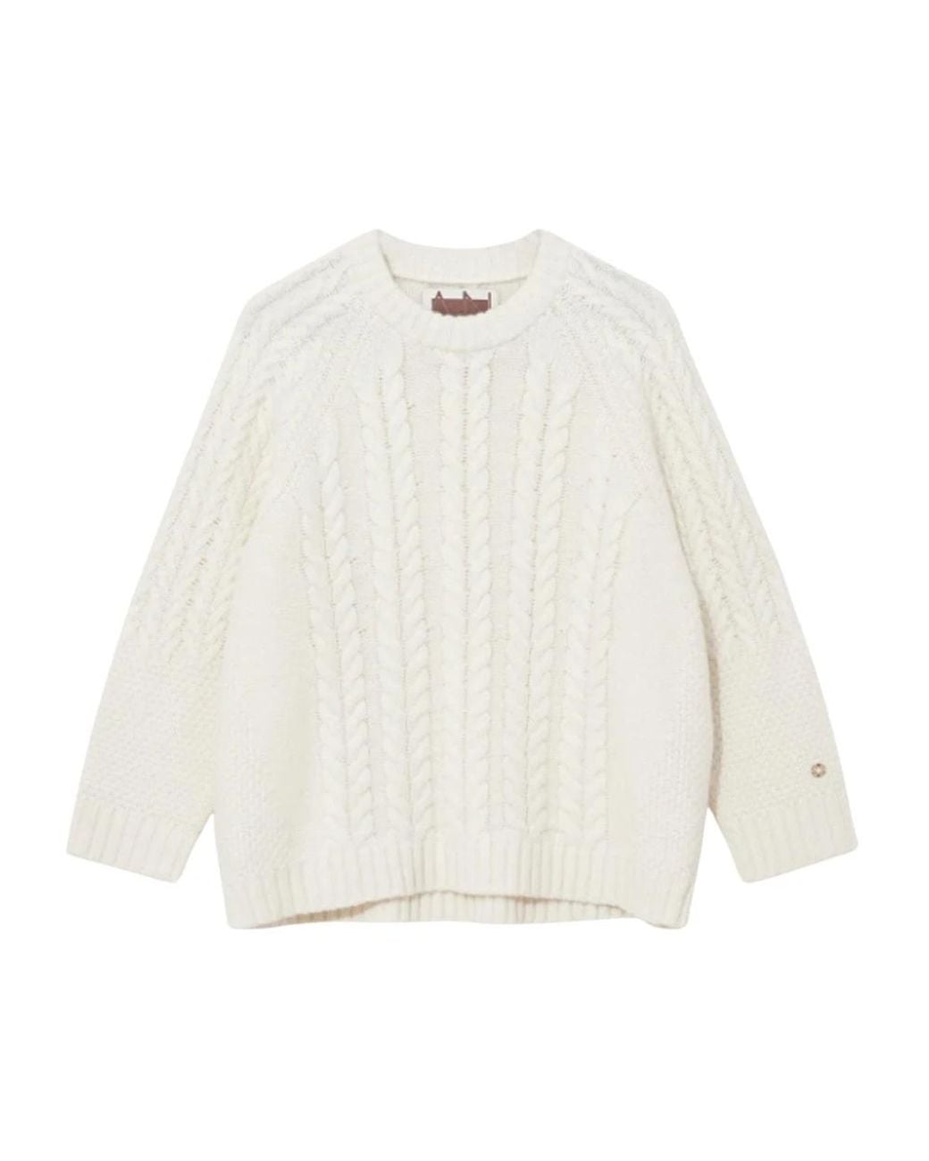 HEYANNO White Round-Neck Knitwear
