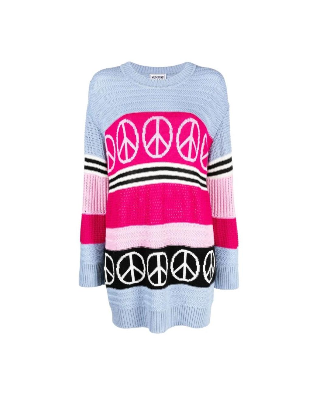 Moschino Kleedjes ,Veelkleurig ,Wol Stijlvolle Jurk Voor Vrouwen in het Pink