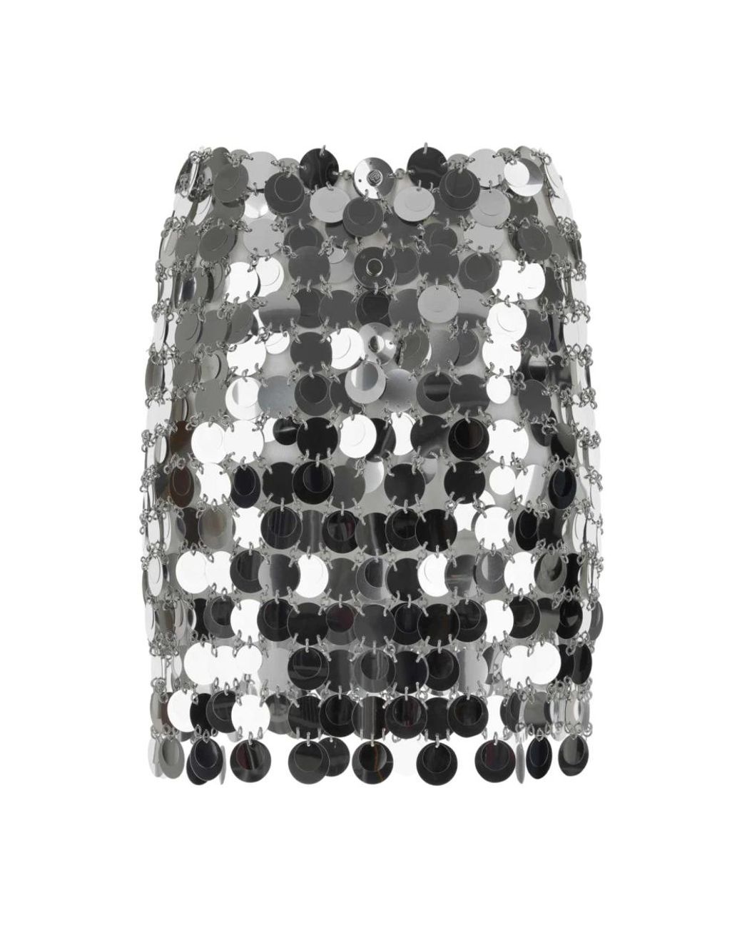 Rabanne Sequin Maxi Mini Rok in het Black