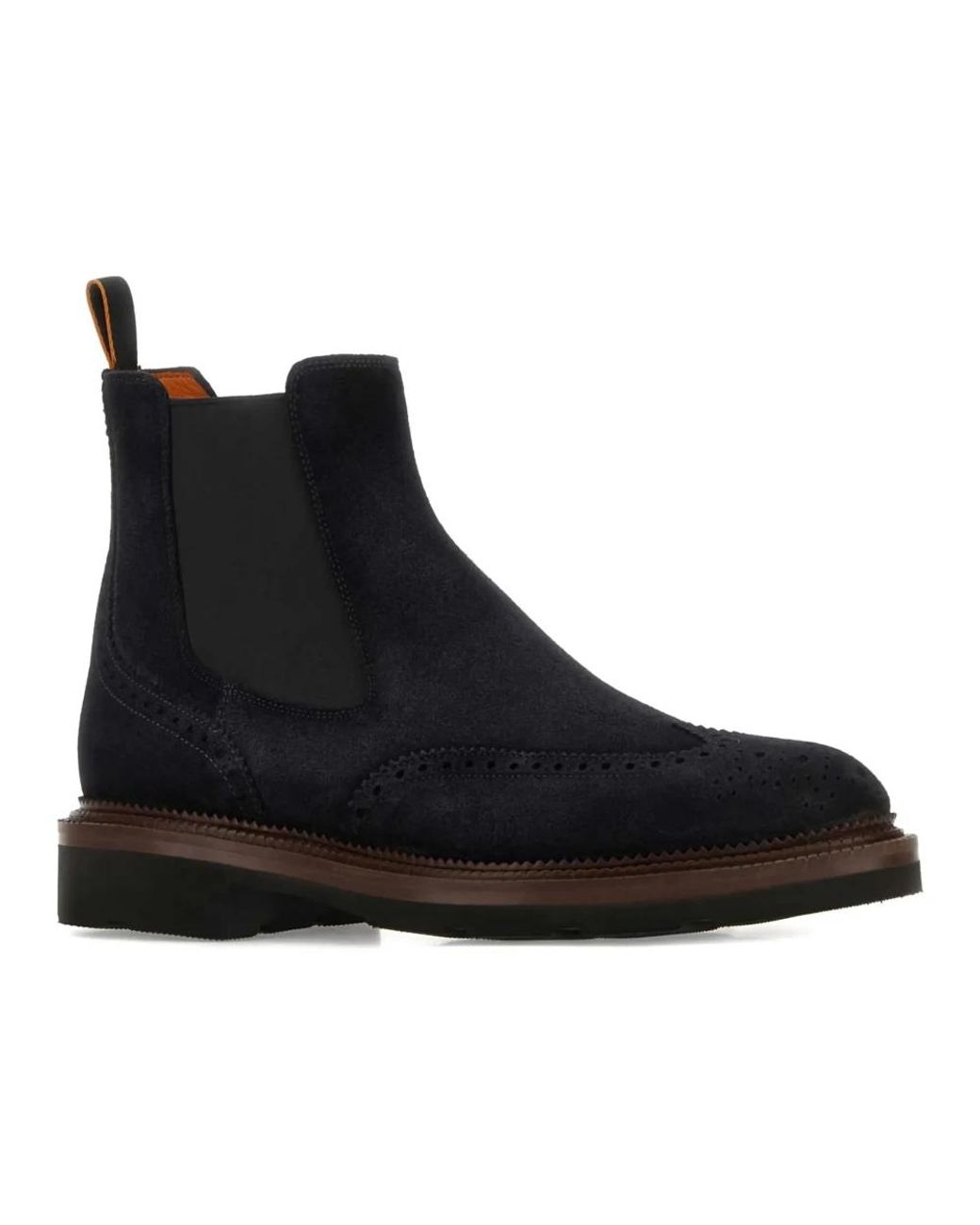 Santoni Black Chelsea Boots for men