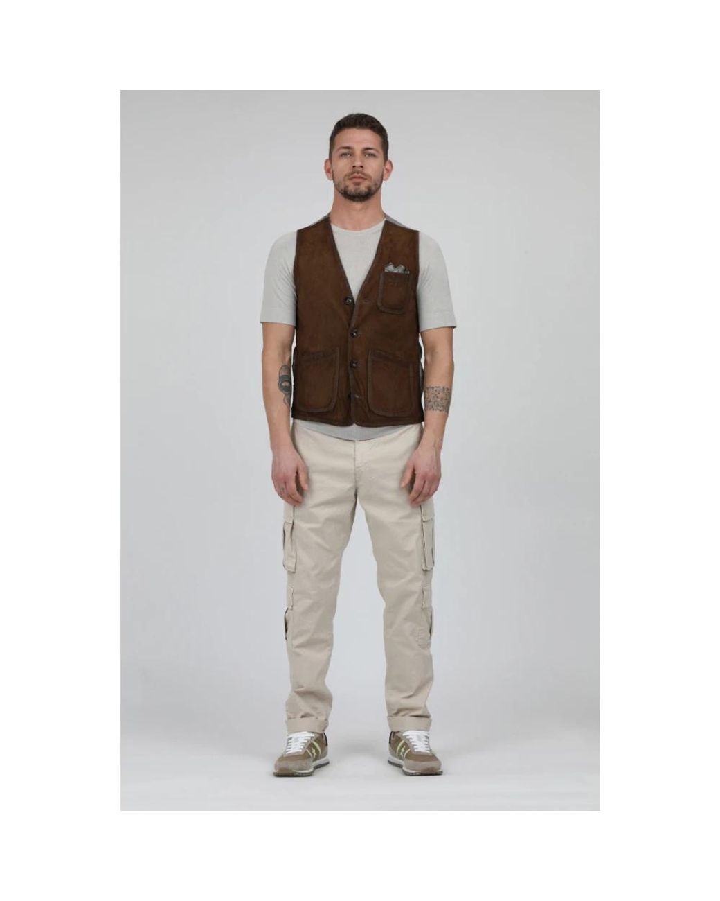 The Jack Leathers Brown Vests for men