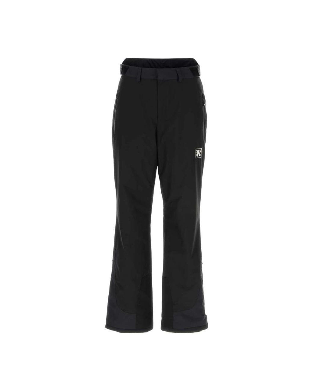 Palm Angels Black Wide Trousers for men