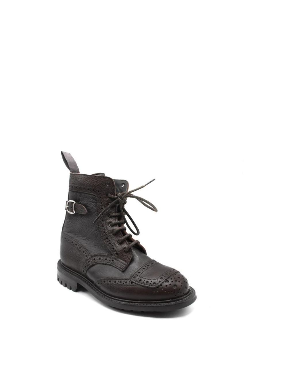 Tricker's Black Lace-Up Boots