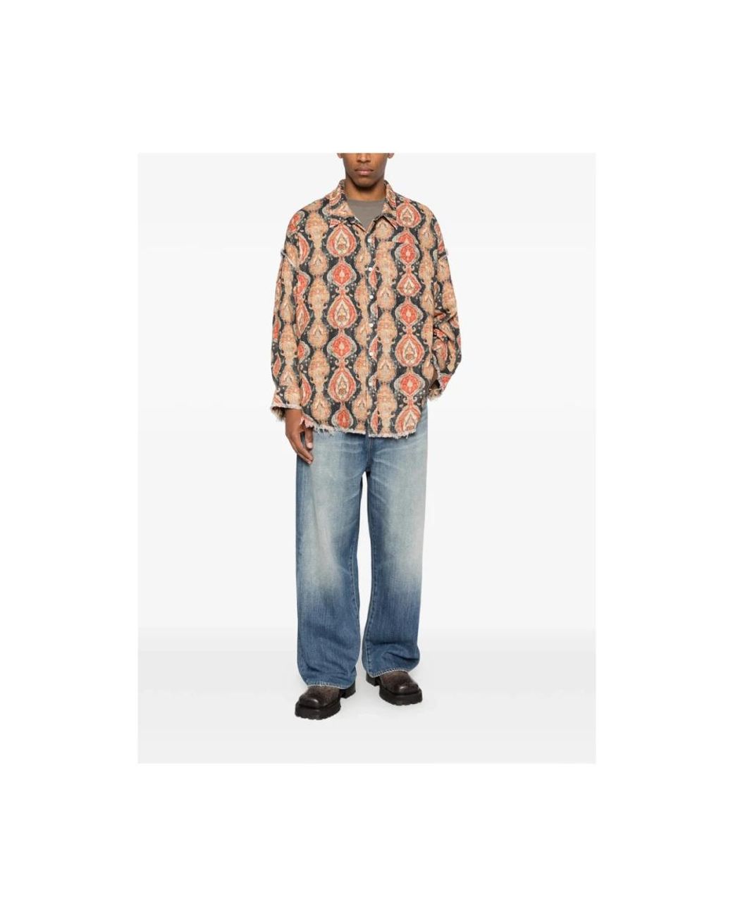 R13 Blue Wide Jeans for men