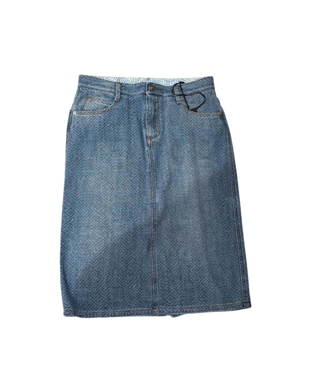 Ermanno Scervino Blue Denim Skirts