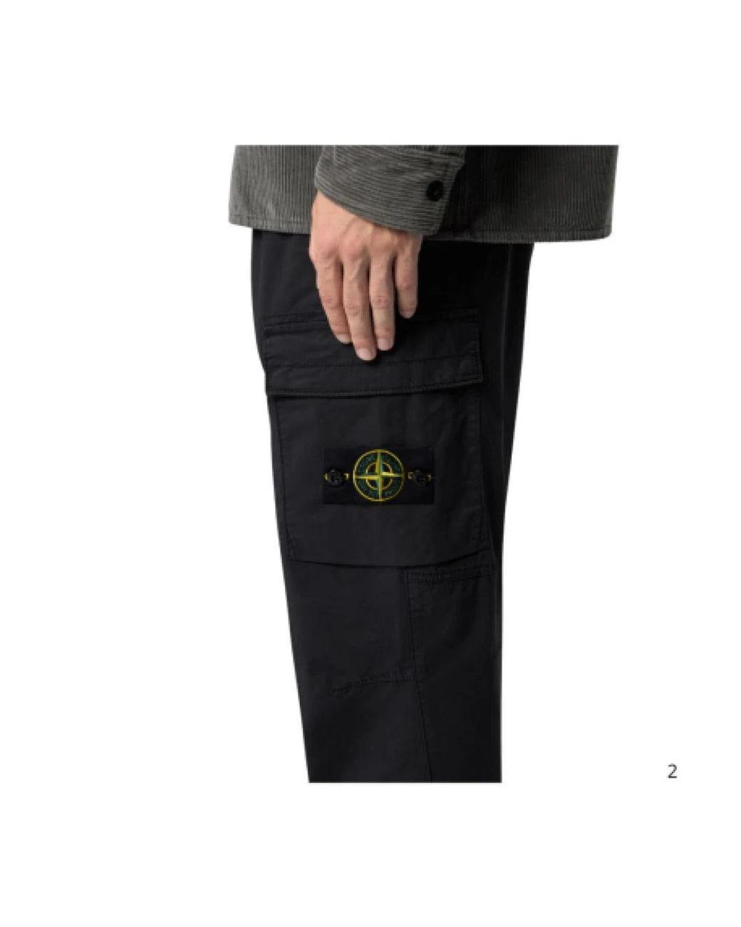Stone Island Black Slim-Fit Trousers for men