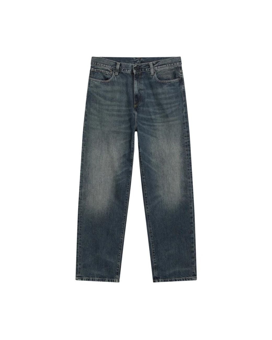 Carhartt Blue Straight Fit Jeans for men