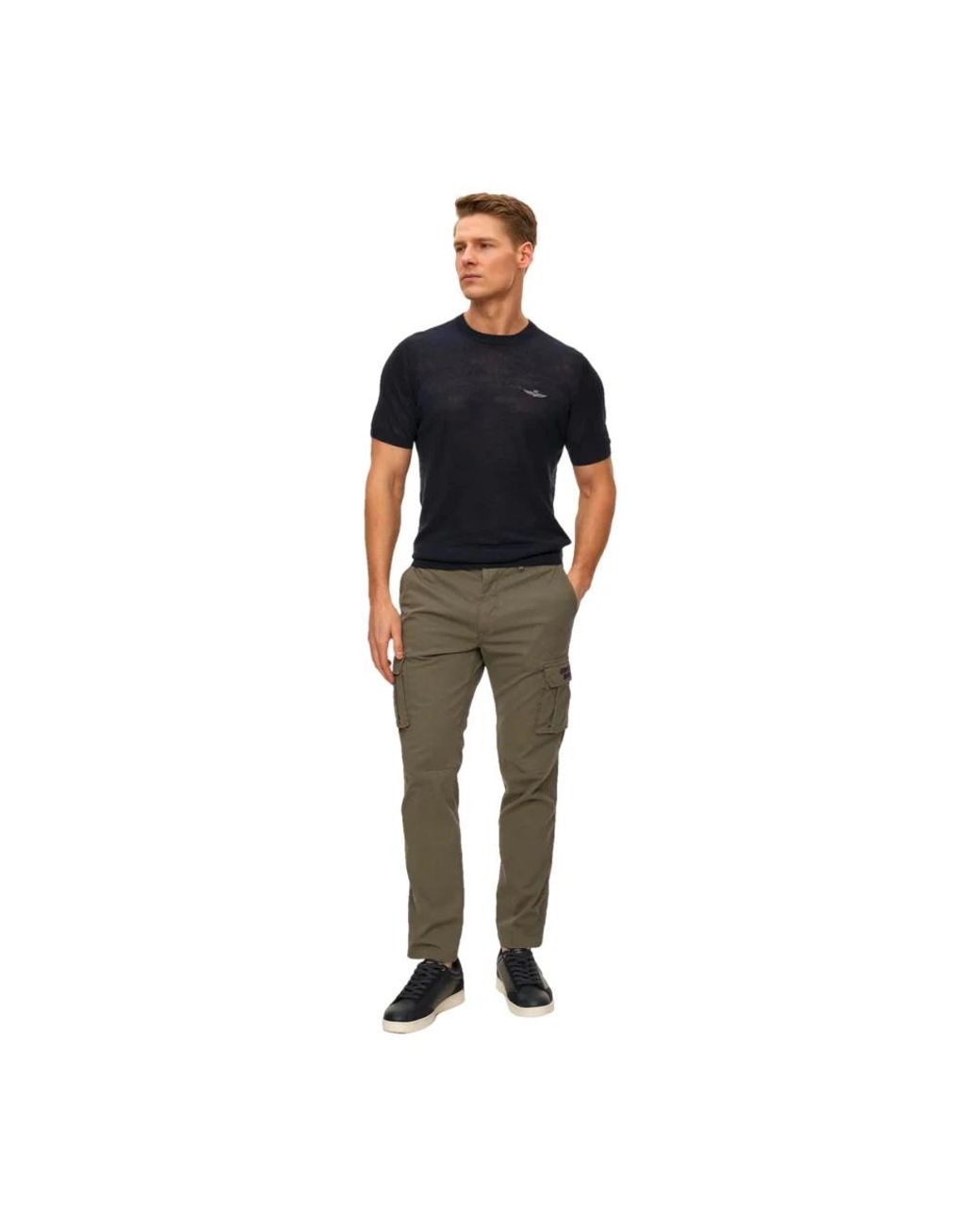Aeronautica Militare Green Slim-Fit Trousers for men