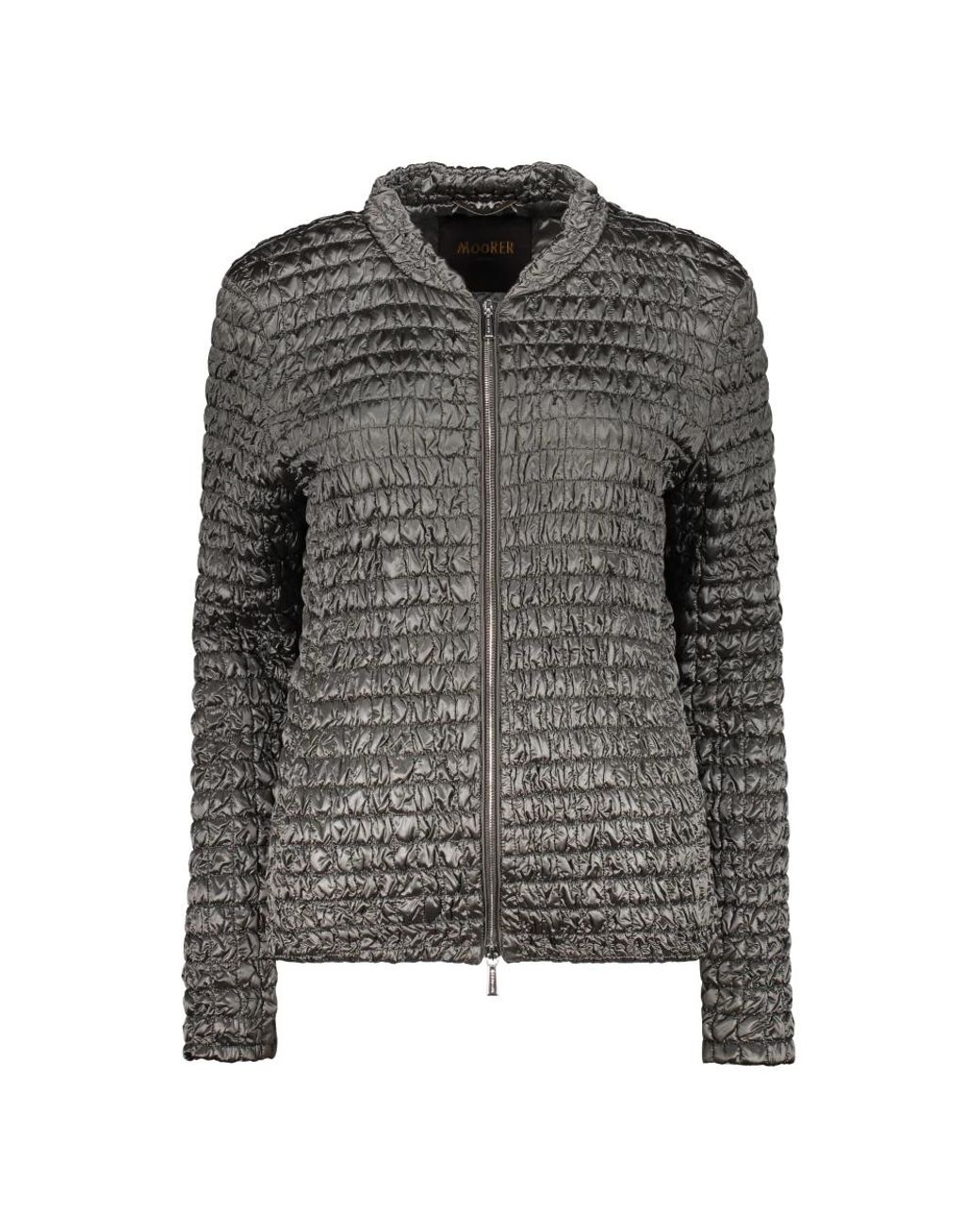 Moorer Jassen ,Grijs ,Polyester Gevoerde Jas Met Tweewegrits En Zakken in het Gray