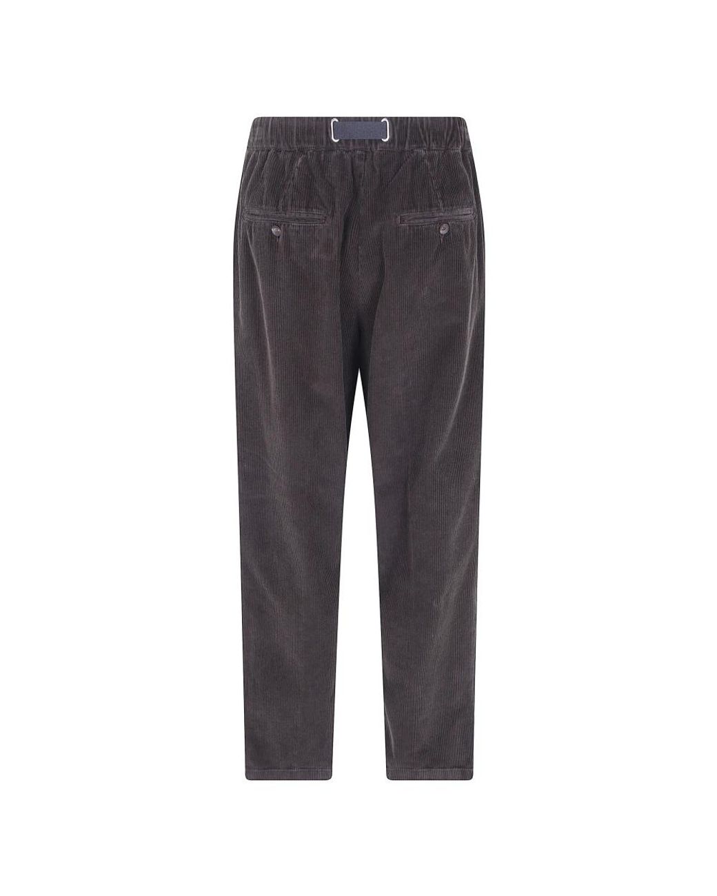 White Sand Gray Straight Trousers for men