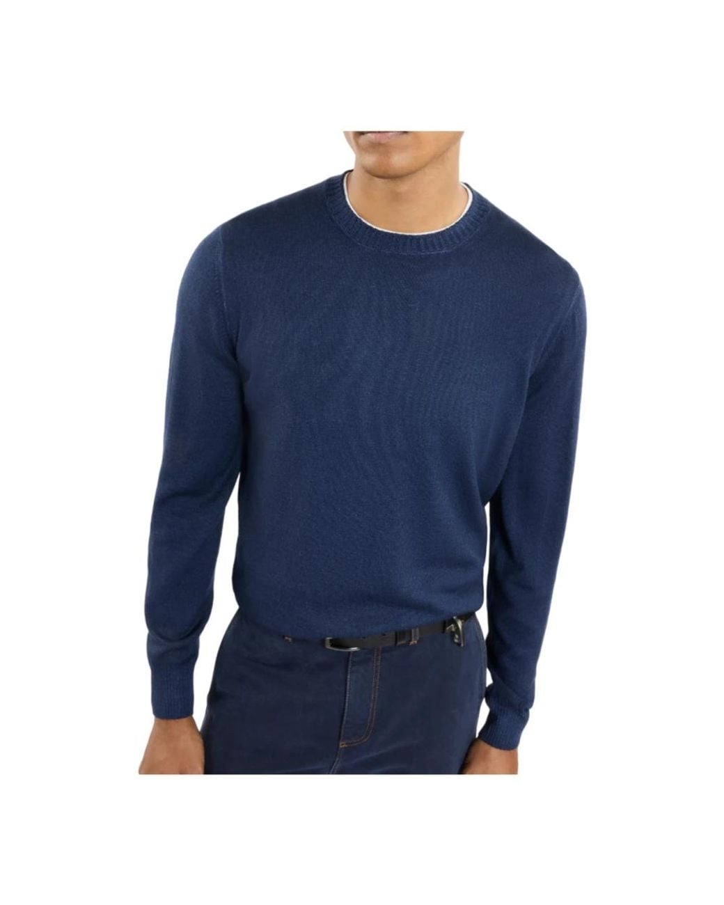 Fay Blue Round-Neck Knitwear for men